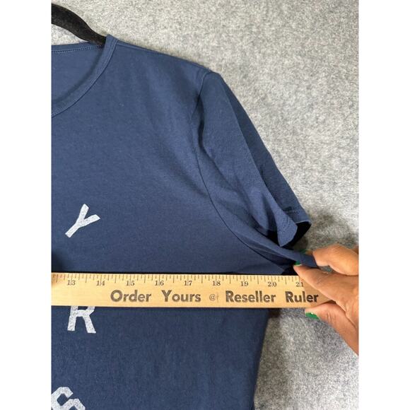 Under Armour Shirt Women Large Blue Short Sleeve Pay Your Dues Cropped Active - Picture 4 of 7